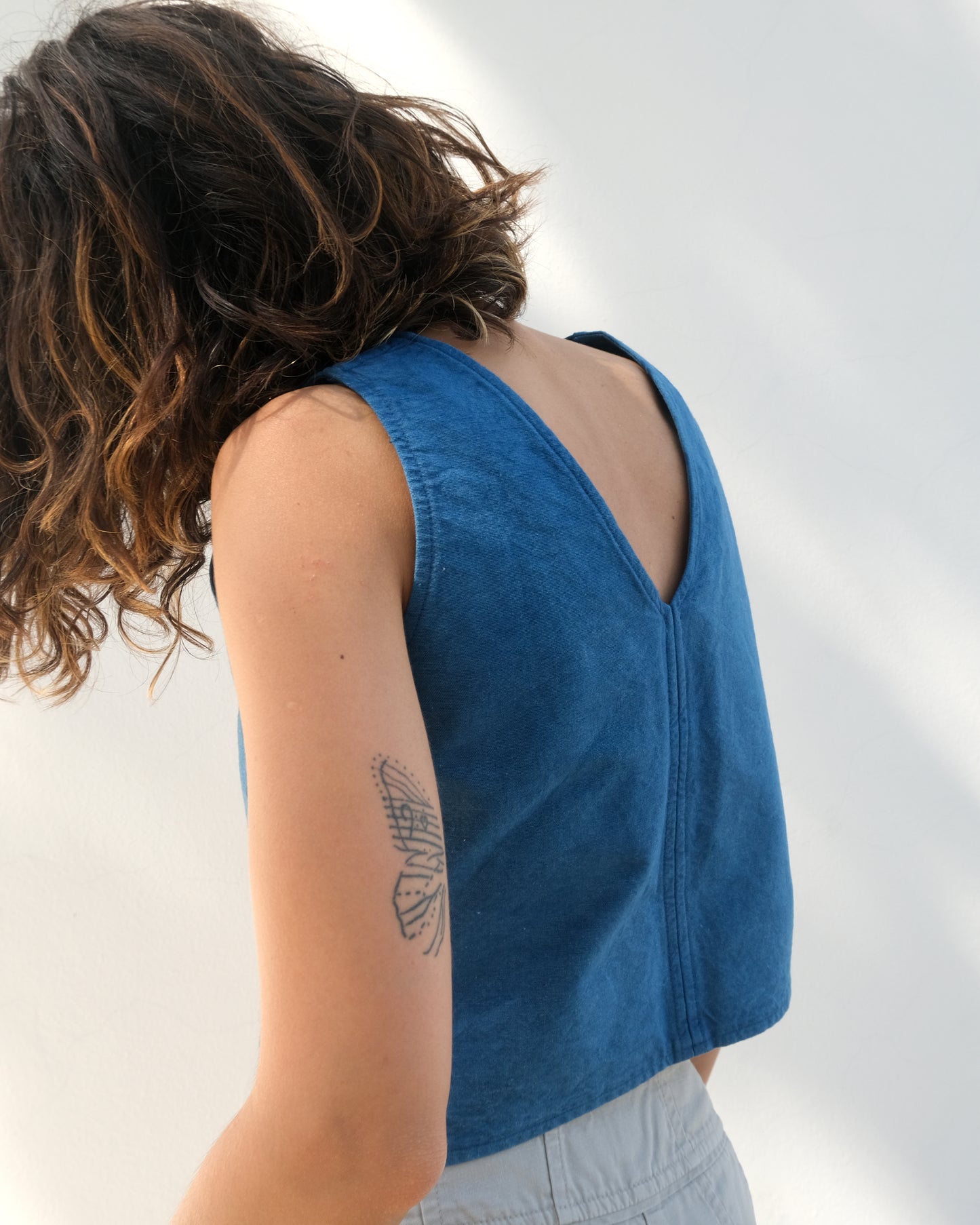 Cropped Top SARA em AZUL VICENTINO