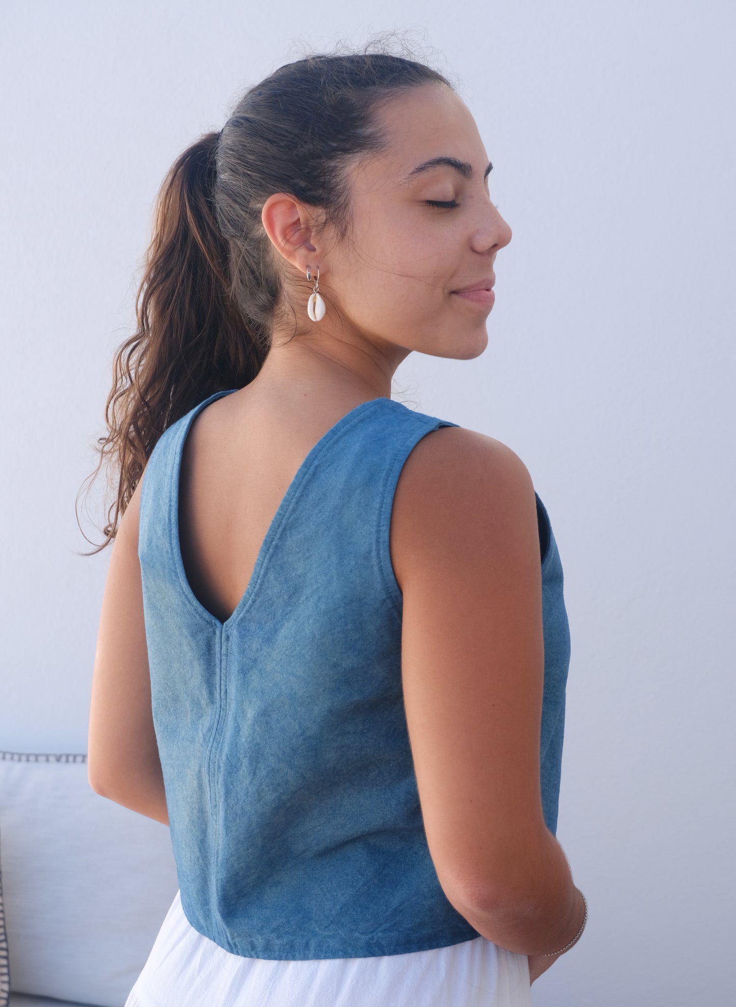 Cropped Top SARA em AZUL VICENTINO