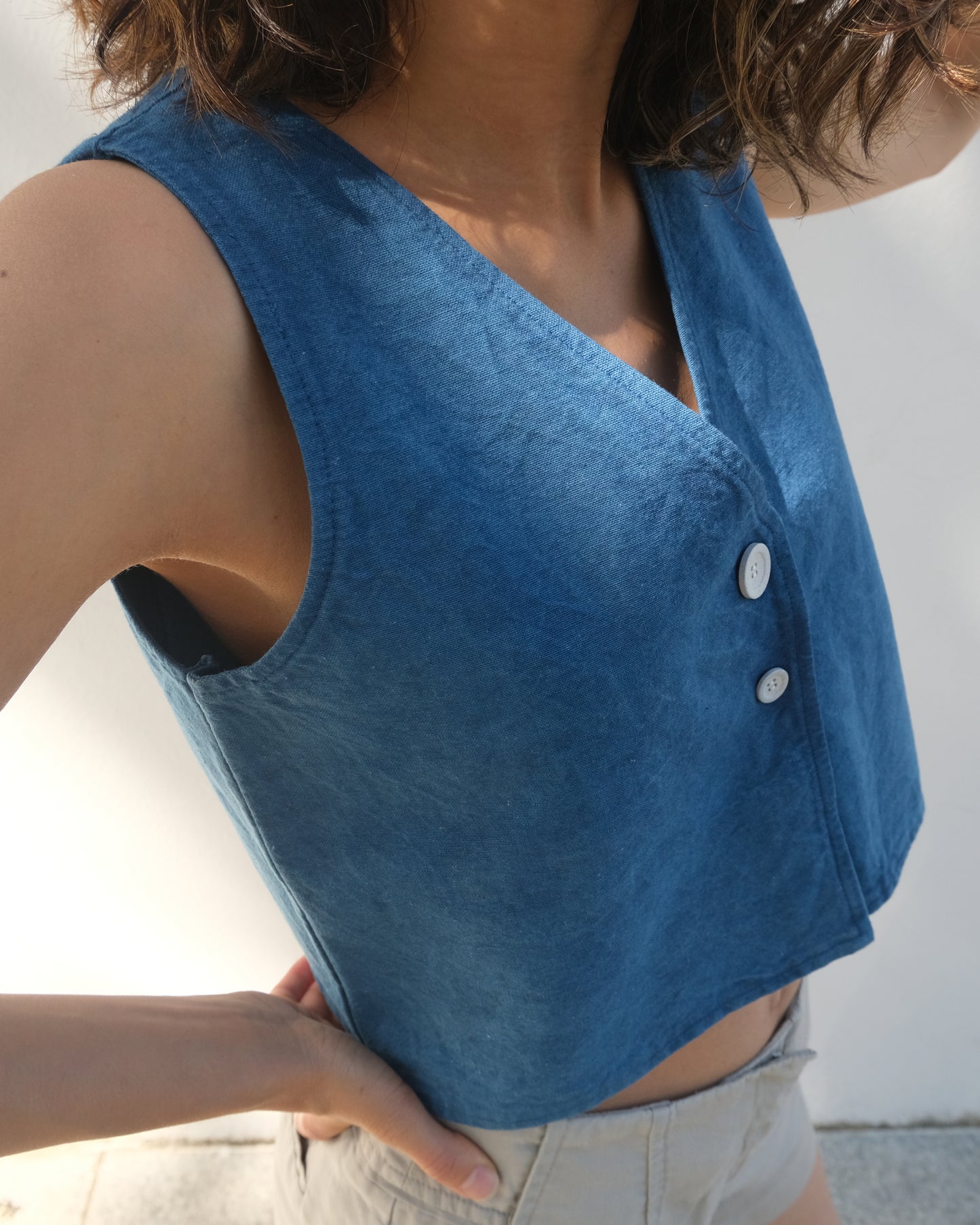 Cropped Top SARA em AZUL VICENTINO