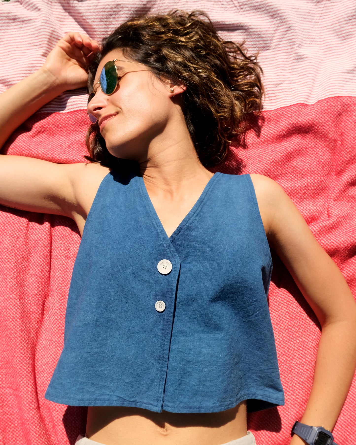 Cropped Top SARA em AZUL VICENTINO