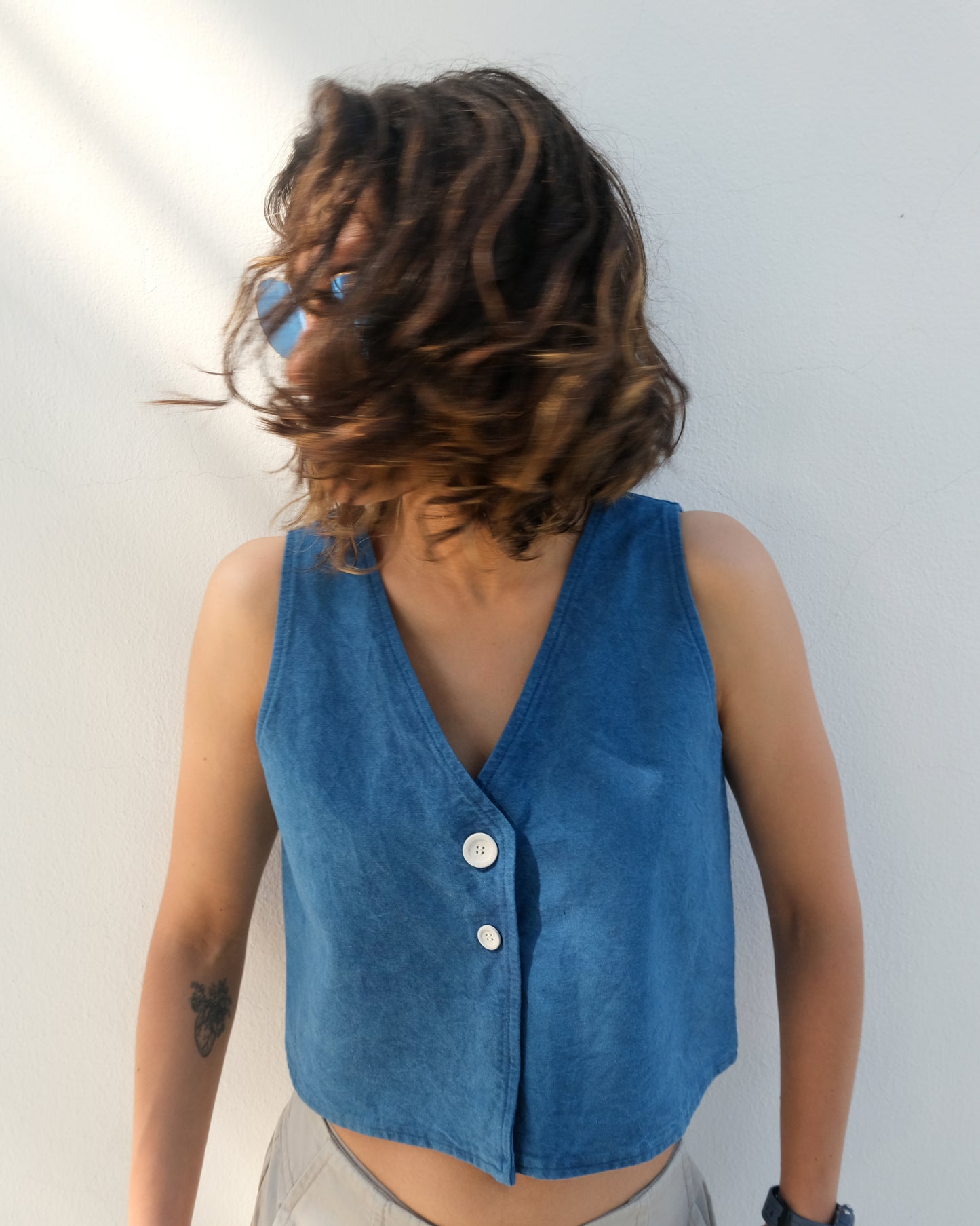 Cropped Top SARA em AZUL VICENTINO