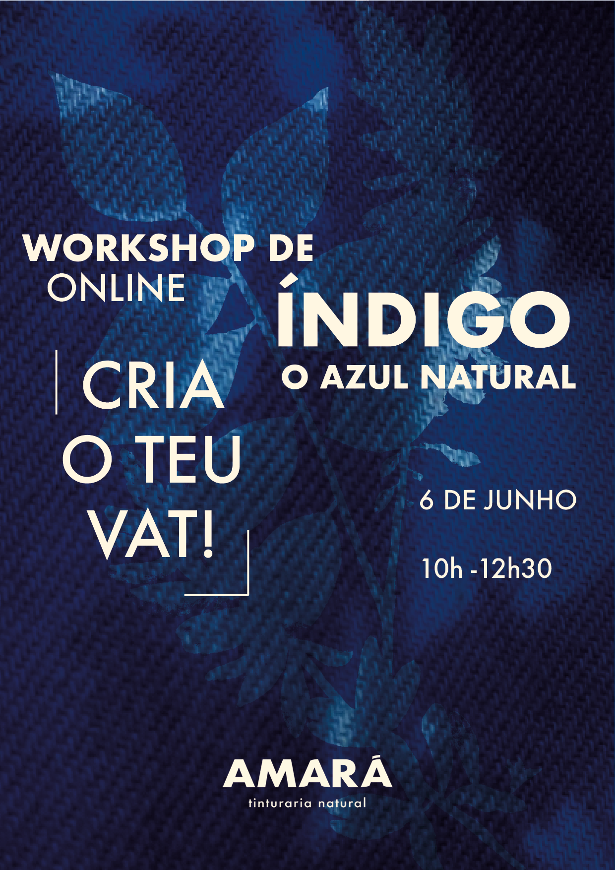 Workshop Tingir de Azul Natural - cria o teu VAT de ÍNDIGO